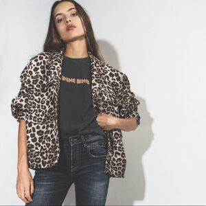 Anine Bing Flynn Leopard Print Jacket Size XS